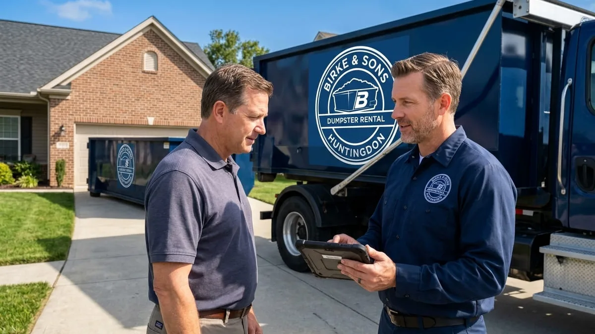 Birke & Sons Dumpster Rental Huntingdon serving Huntingdon and the Huntingdon area